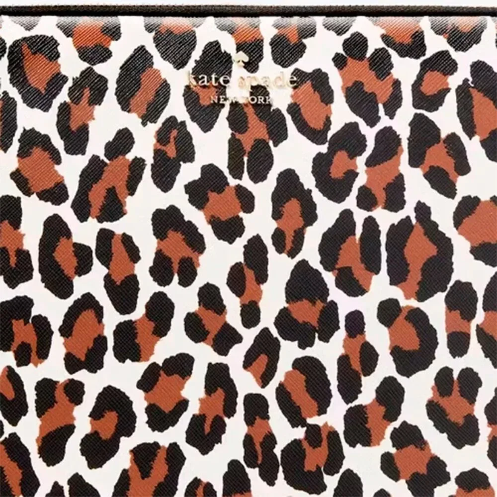 S Kate Spade Madison Spotted Leopard Universal Laptop Sleeve KI379 NWT Leopardo - Picture 4 of 6